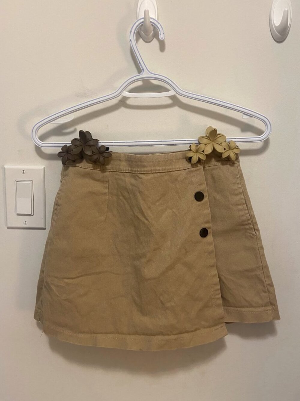 Y2K Tan Wrap Mini-Skirt